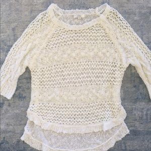 White fun long sweater
